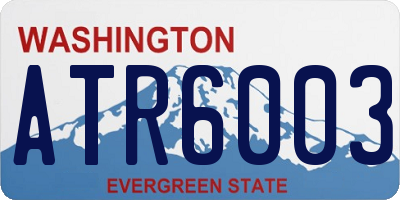 WA license plate ATR6003
