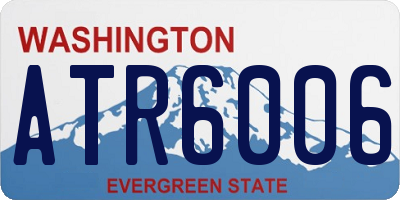 WA license plate ATR6006