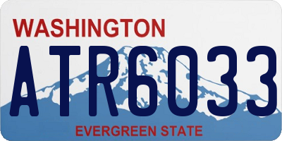 WA license plate ATR6033
