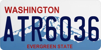 WA license plate ATR6036