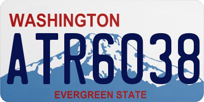 WA license plate ATR6038