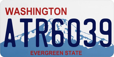 WA license plate ATR6039