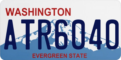 WA license plate ATR6040