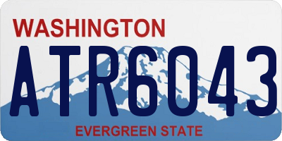 WA license plate ATR6043