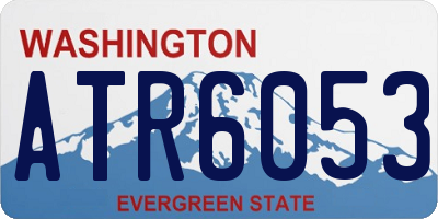 WA license plate ATR6053