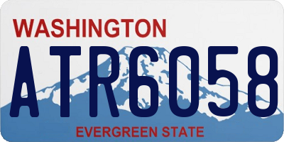 WA license plate ATR6058
