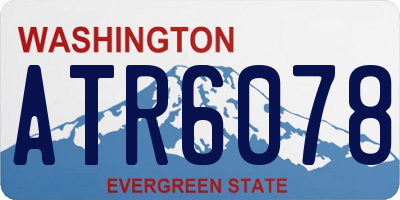 WA license plate ATR6078