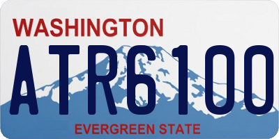 WA license plate ATR6100