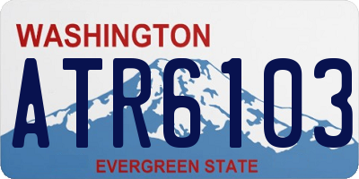 WA license plate ATR6103