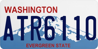 WA license plate ATR6110