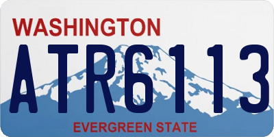 WA license plate ATR6113