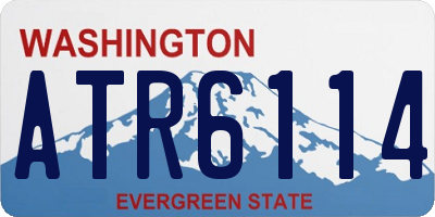 WA license plate ATR6114