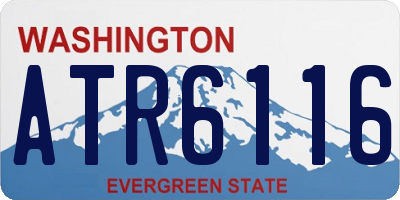 WA license plate ATR6116