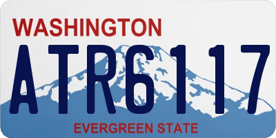 WA license plate ATR6117
