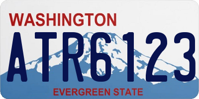 WA license plate ATR6123