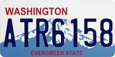 WA license plate ATR6158