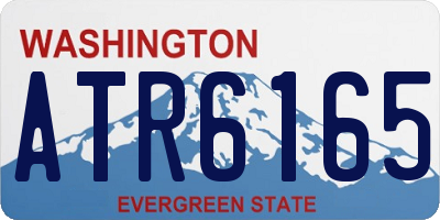 WA license plate ATR6165