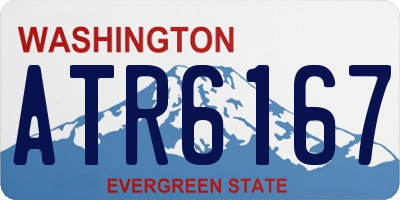 WA license plate ATR6167