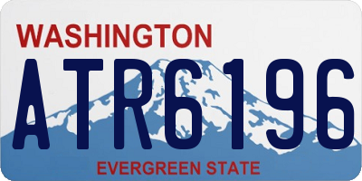 WA license plate ATR6196