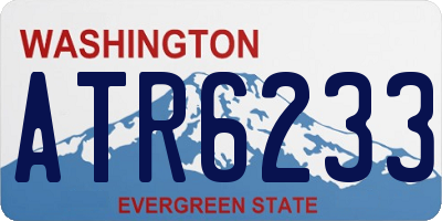 WA license plate ATR6233