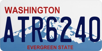 WA license plate ATR6240