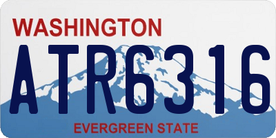 WA license plate ATR6316