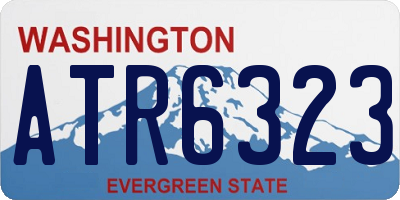 WA license plate ATR6323