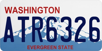 WA license plate ATR6326