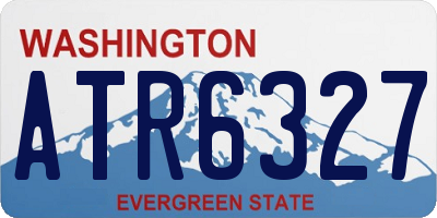 WA license plate ATR6327