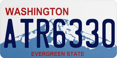 WA license plate ATR6330