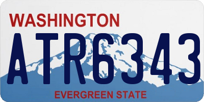 WA license plate ATR6343