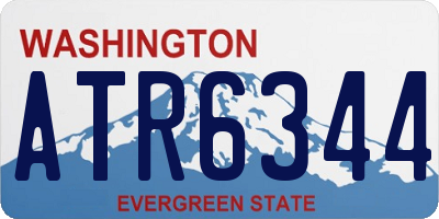 WA license plate ATR6344