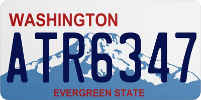 WA license plate ATR6347