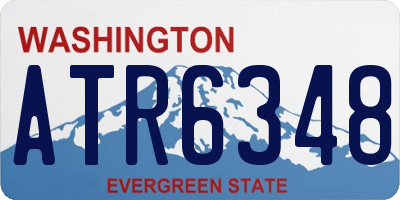 WA license plate ATR6348