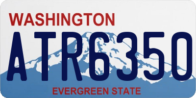 WA license plate ATR6350