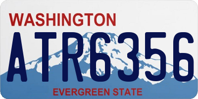WA license plate ATR6356