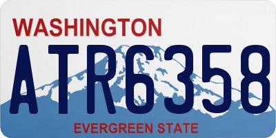 WA license plate ATR6358