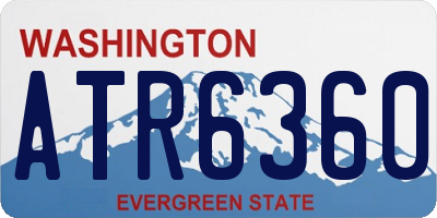 WA license plate ATR6360