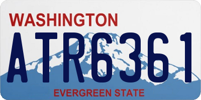 WA license plate ATR6361