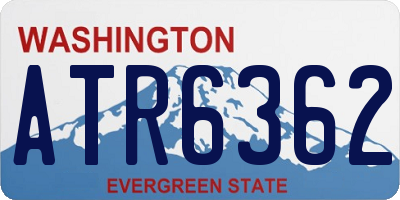 WA license plate ATR6362