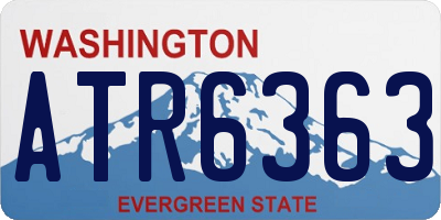 WA license plate ATR6363