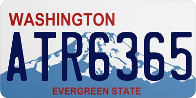 WA license plate ATR6365