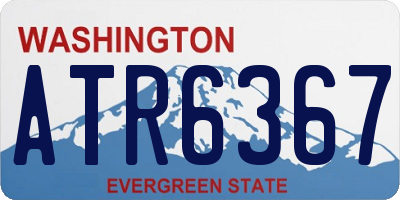 WA license plate ATR6367