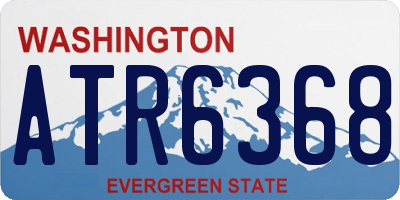 WA license plate ATR6368