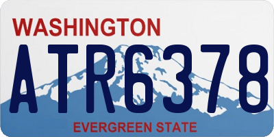 WA license plate ATR6378