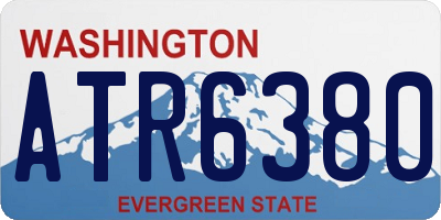 WA license plate ATR6380