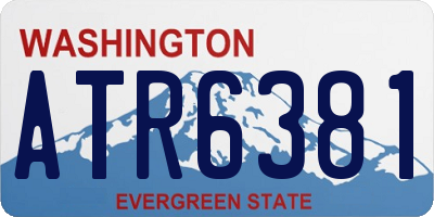 WA license plate ATR6381