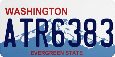 WA license plate ATR6383