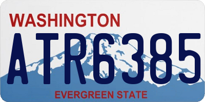 WA license plate ATR6385