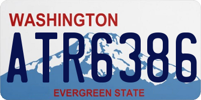 WA license plate ATR6386